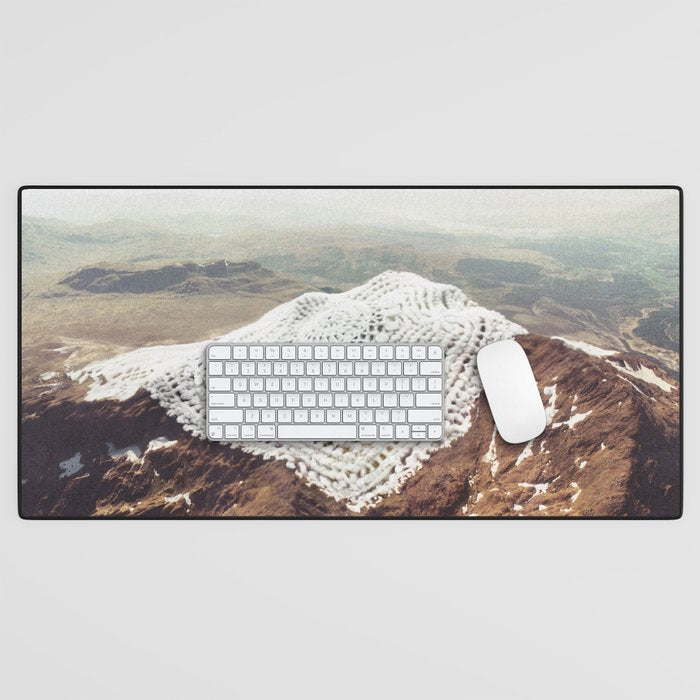 Doily Peaks - Snow Crochet Desk Mat Gallery Image 1