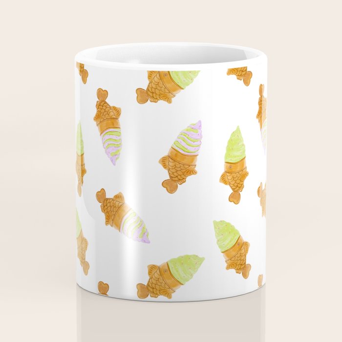 Matcha and Taro Taiyaki Ice Cream Cones Coffee Mug Gallery Image 4