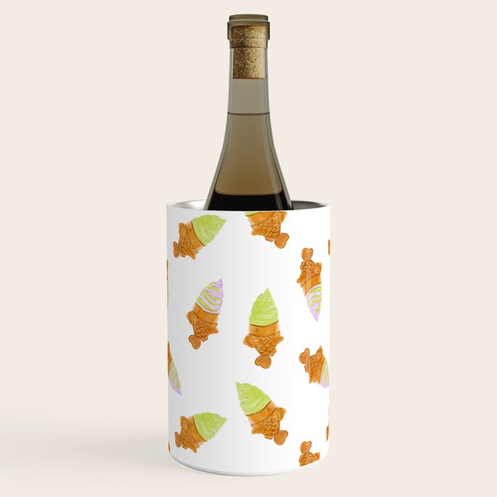 Matcha and Taro Taiyaki Ice Cream Cones Wine Chiller Gallery Image 2