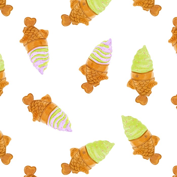 Matcha and Taro Taiyaki Ice Cream Cones Coffee Mug Gallery Image 2