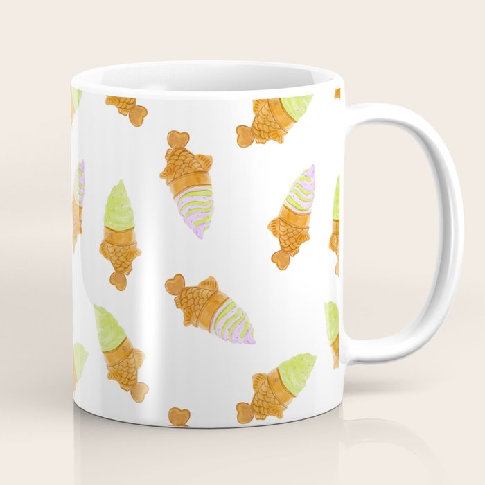 Matcha and Taro Taiyaki Ice Cream Cones Coffee Mug Gallery Image 1