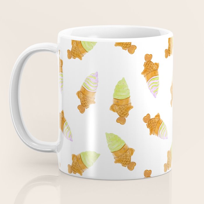 Matcha and Taro Taiyaki Ice Cream Cones Coffee Mug Gallery Image 3