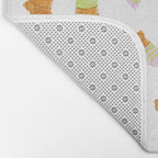 Matcha and Taro Taiyaki Ice Cream Cones Bath Mat Gallery Image 2