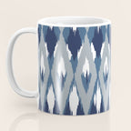 Festive, Boho Art, Geometric, Ikat Pattern, Blue Coffee Mug Gallery Image 3