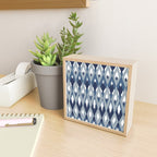Festive, Boho Art, Geometric, Ikat Pattern, Blue Mini Art Print Gallery Image 2