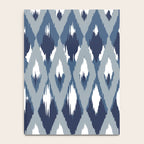 Festive, Boho Art, Geometric, Ikat Pattern, Blue Notebook Gallery Image 4
