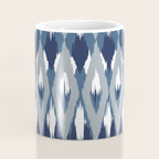 Festive, Boho Art, Geometric, Ikat Pattern, Blue Coffee Mug Gallery Image 4