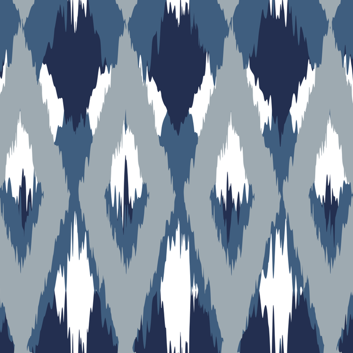 Festive, Boho Art, Geometric, Ikat Pattern, Blue Coffee Mug Gallery Image 2