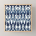 Festive, Boho Art, Geometric, Ikat Pattern, Blue Mini Art Print Gallery Image 1