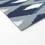Festive, Boho Art, Geometric, Ikat Pattern, Blue Welcome Mat Gallery Image 2