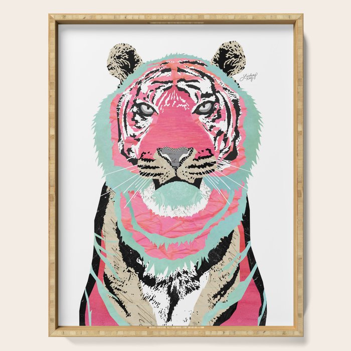Pink Tiger Serving Tray Gallery Image 1
