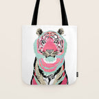 Pink Tiger Tote Bag Gallery Image 1