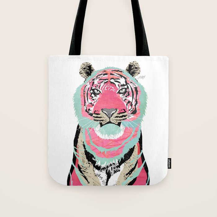 Pink Tiger Tote Bag Gallery Image 1