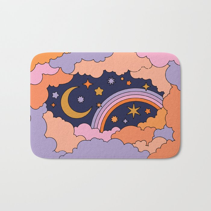 DREAMY CLOUDY NIGHT Bath Mat Gallery Image 1