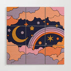DREAMY CLOUDY NIGHT Wood Wall Art Gallery Image 1