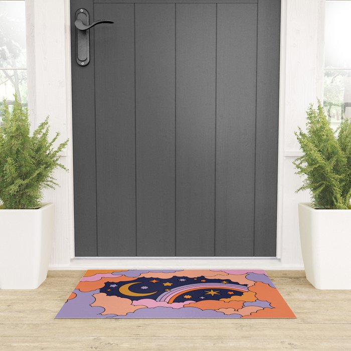 DREAMY CLOUDY NIGHT Welcome Mat Gallery Image 3
