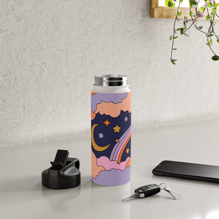 DREAMY CLOUDY NIGHT Water Bottle Gallery Image 4