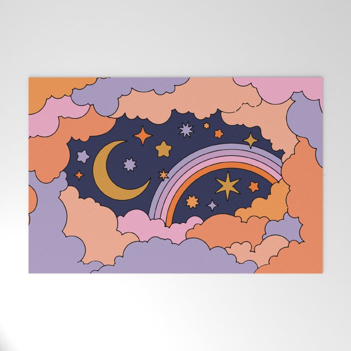 DREAMY CLOUDY NIGHT Welcome Mat Gallery Image 1
