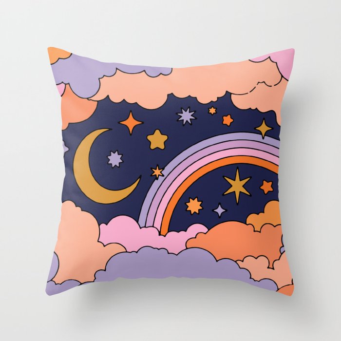DREAMY CLOUDY NIGHT Throw Pillow Gallery Image 6