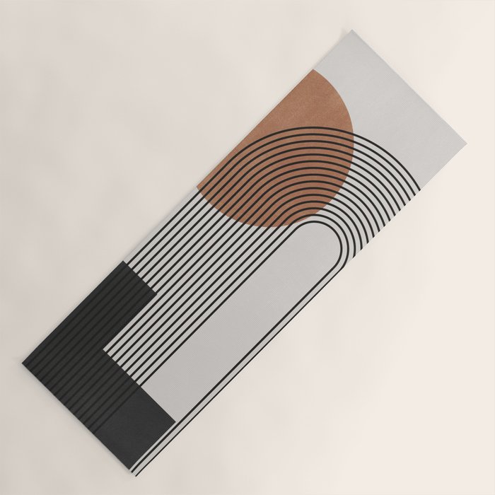 Mid Century Abstract Geometric 5 Yoga Mat Gallery Image 1