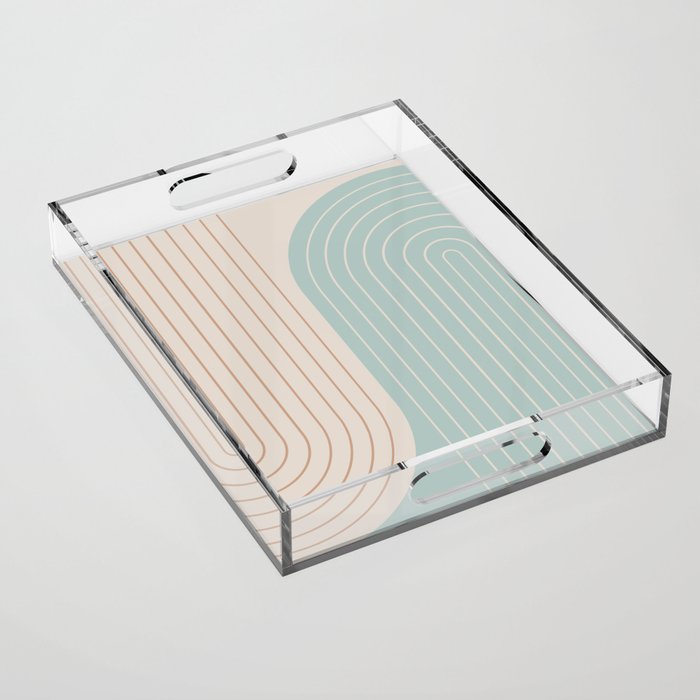 Two Tone Line Curvature XL Acrylic Tray Gallery Image 1