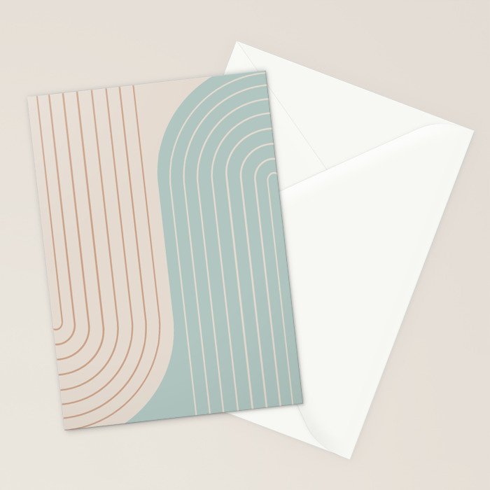 Two Tone Line Curvature XL Stationery Card Gallery Image 2