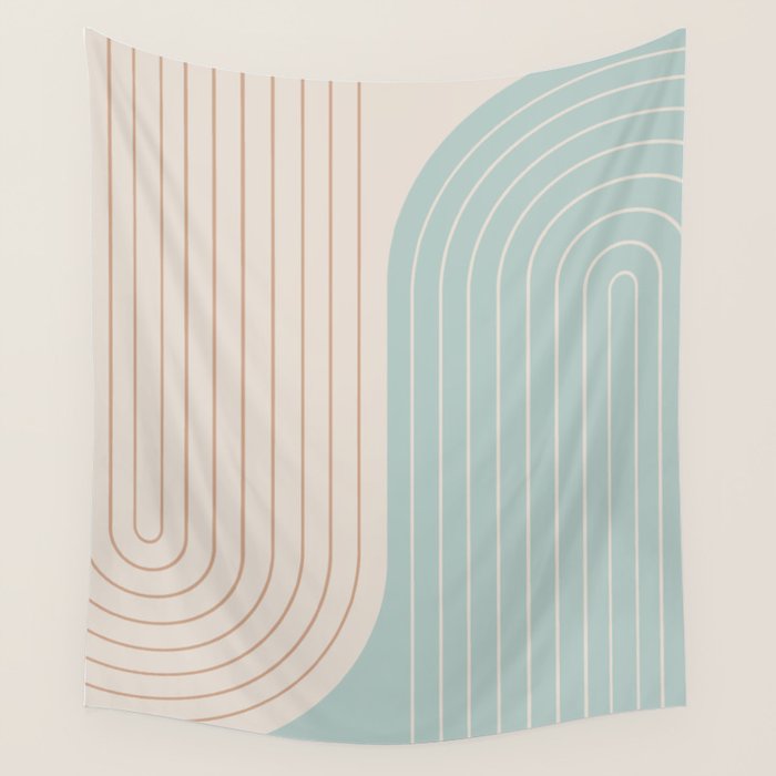 Two Tone Line Curvature XL Wall Tapestry Gallery Image 4