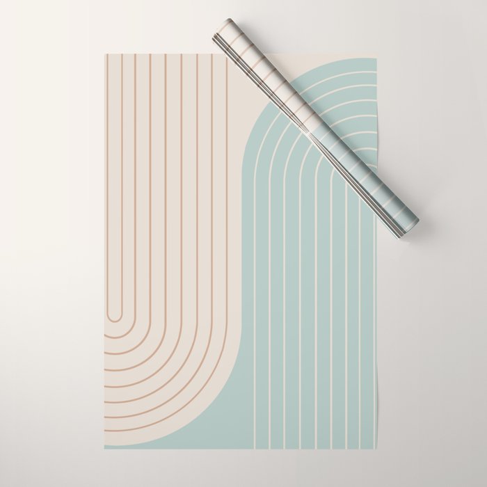Two Tone Line Curvature XL Wrapping Paper Gallery Image 1