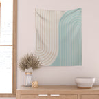 Two Tone Line Curvature XL Wall Tapestry Gallery Image 2