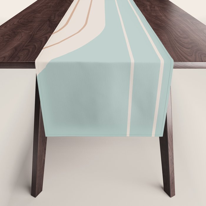 Two Tone Line Curvature XL Table Runner Gallery Image 1