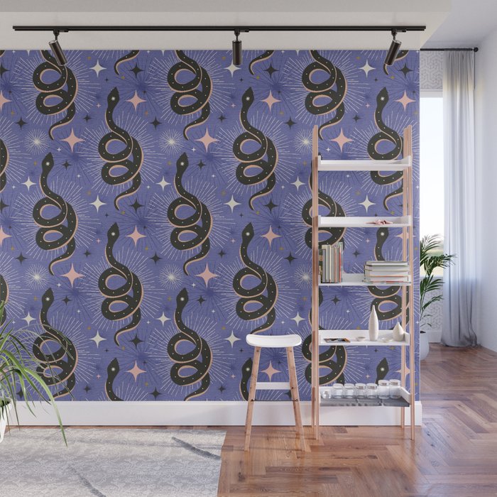 Slither Through The Stars Very Peri Wall Mural Gallery Image 1