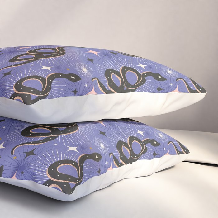 Slither Through The Stars Very Peri Pillow Sham Gallery Image 3