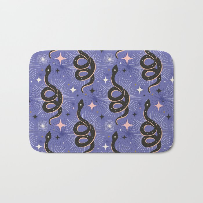 Slither Through The Stars Very Peri Bath Mat Gallery Image 1