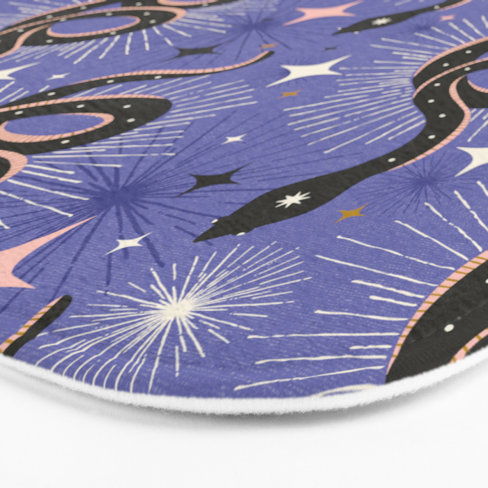 Slither Through The Stars Very Peri Bath Mat Gallery Image 3