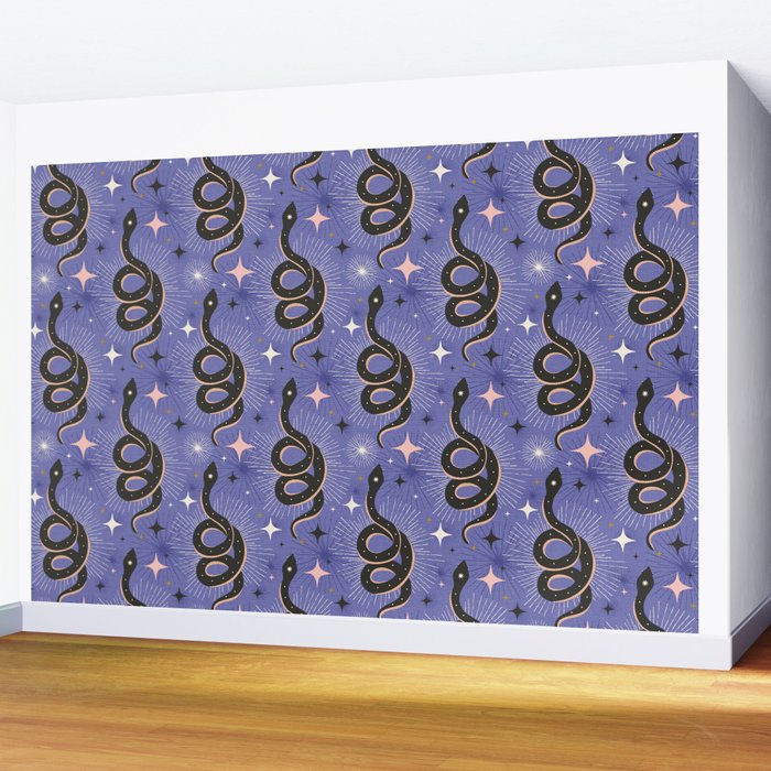 Slither Through The Stars Very Peri Wall Mural Gallery Image 2