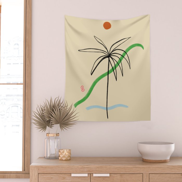 A SIMPLE TROPICAL DREAM Wall Tapestry Gallery Image 2