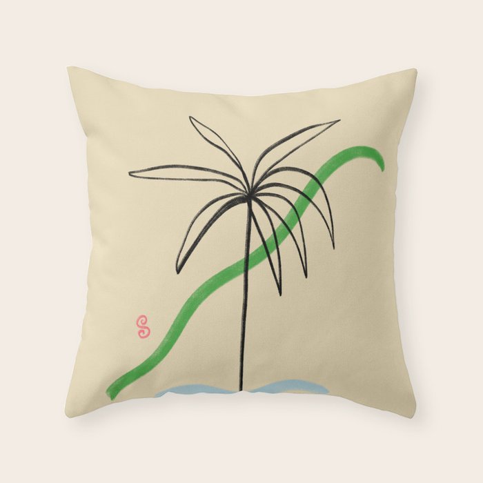 A SIMPLE TROPICAL DREAM Throw Pillow Gallery Image 1