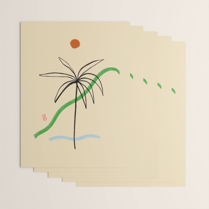 A SIMPLE TROPICAL DREAM Wrapping Paper Gallery Image 3
