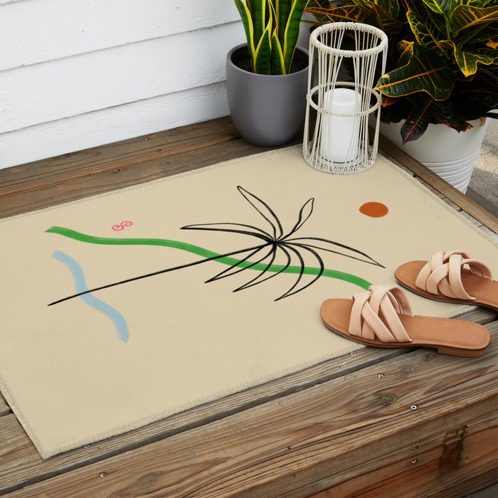 A SIMPLE TROPICAL DREAM Outdoor Rug Gallery Image 2