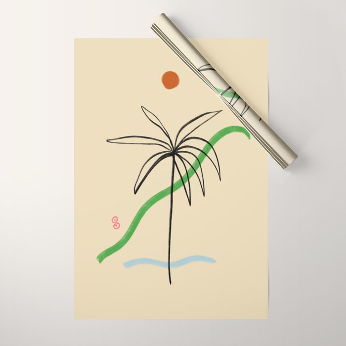 A SIMPLE TROPICAL DREAM Wrapping Paper Gallery Image 1