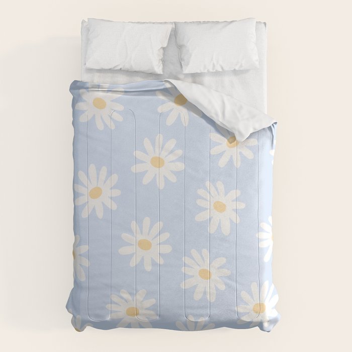 Daisies Baby Blue Comforter Gallery Image 1