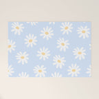 Daisies Baby Blue Welcome Mat Gallery Image 1