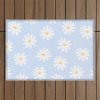 Daisies Baby Blue Outdoor Rug Gallery Image 1