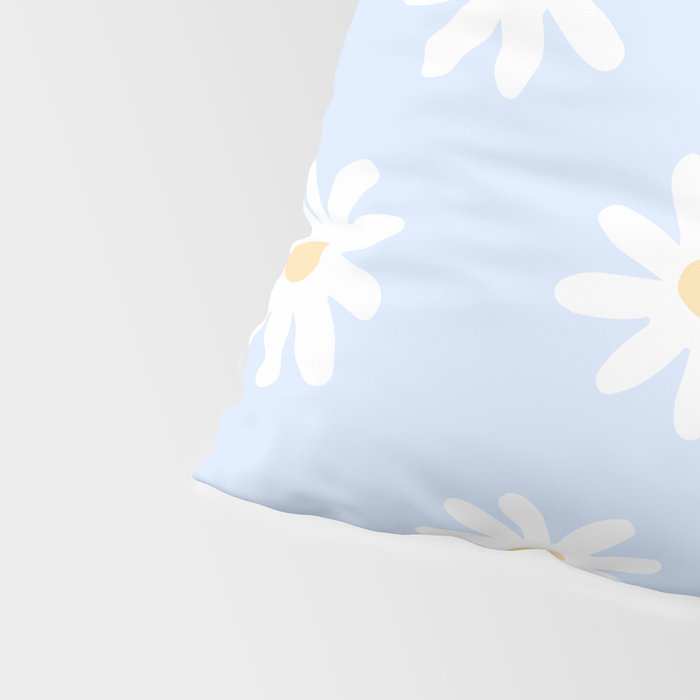 Daisies Baby Blue Pillow Sham Gallery Image 4
