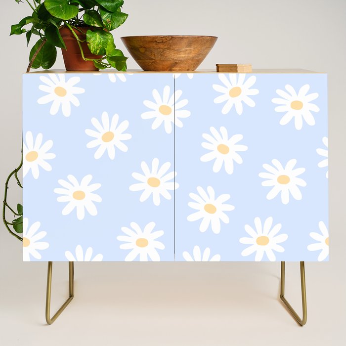 Daisies Baby Blue Credenza Gallery Image 1
