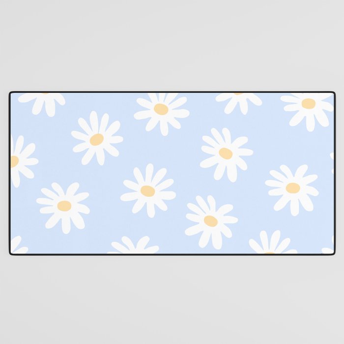Daisies Baby Blue Desk Mat Gallery Image 3