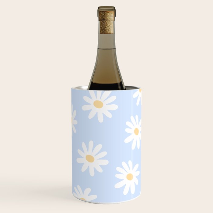 Daisies Baby Blue Wine Chiller Gallery Image 1