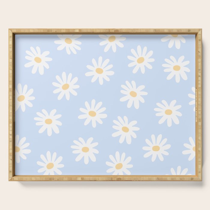 Daisies Baby Blue Serving Tray Gallery Image 1