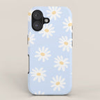 Daisies Baby Blue iPhone Case Gallery Image 1