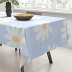 Daisies Baby Blue Tablecloth Gallery Image 3